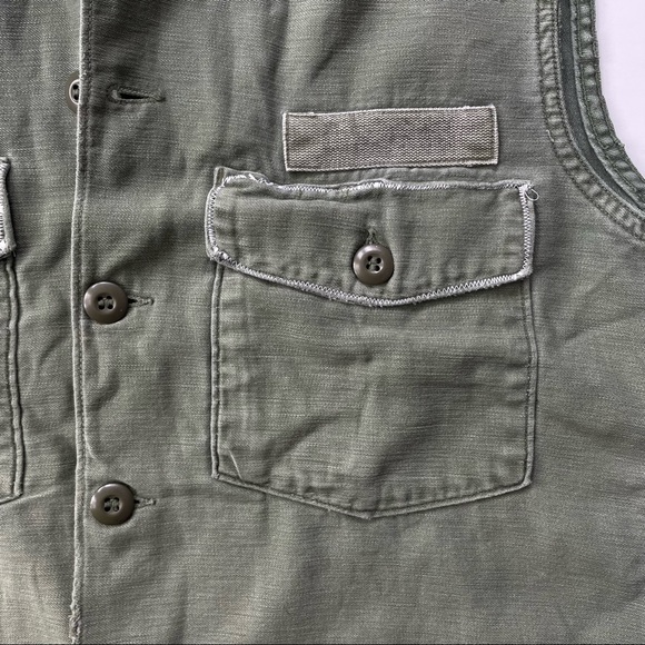 Vintage Army Jacket/Vest with RARE Frog embroidery - Picture 5 of 11